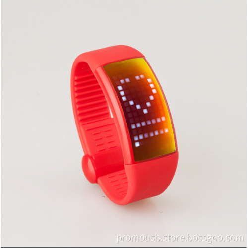 personalized 3D LED watches smart Usb multifunction pedometer